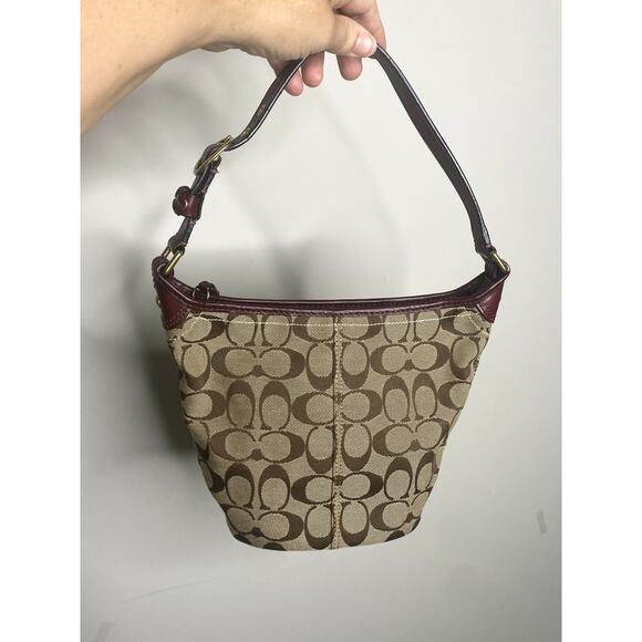 Coach Women's Bag Purse Y2K Signature C Logo Shoulder Hobo Mini Bucket Designer - Picture 1 of 16